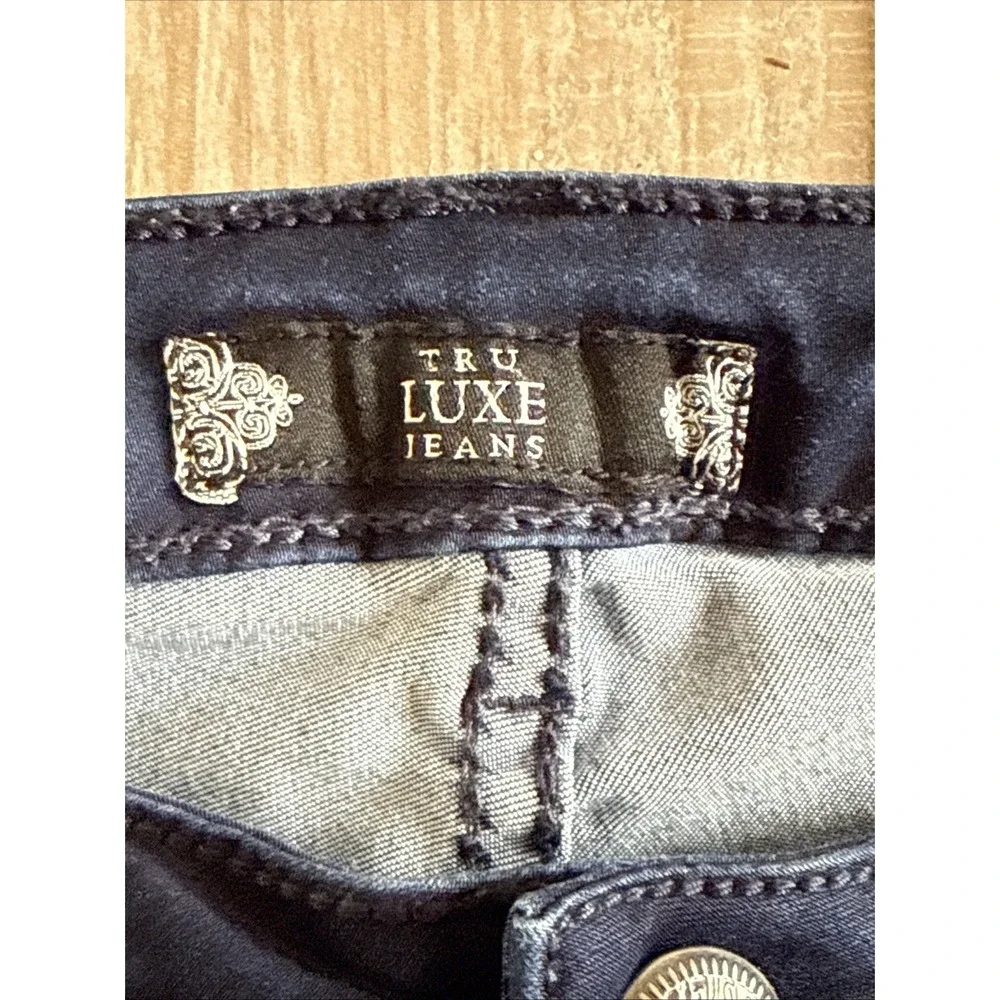 Tru Luxe Denim Jeans Blue Stretch Zip Button Women 27/4